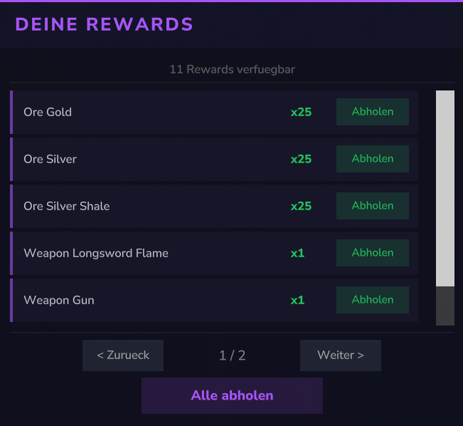 Vote Rewards Container UI